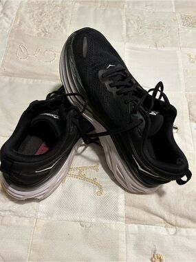 Hoka One One Women's Black with White Midsole Sneakers